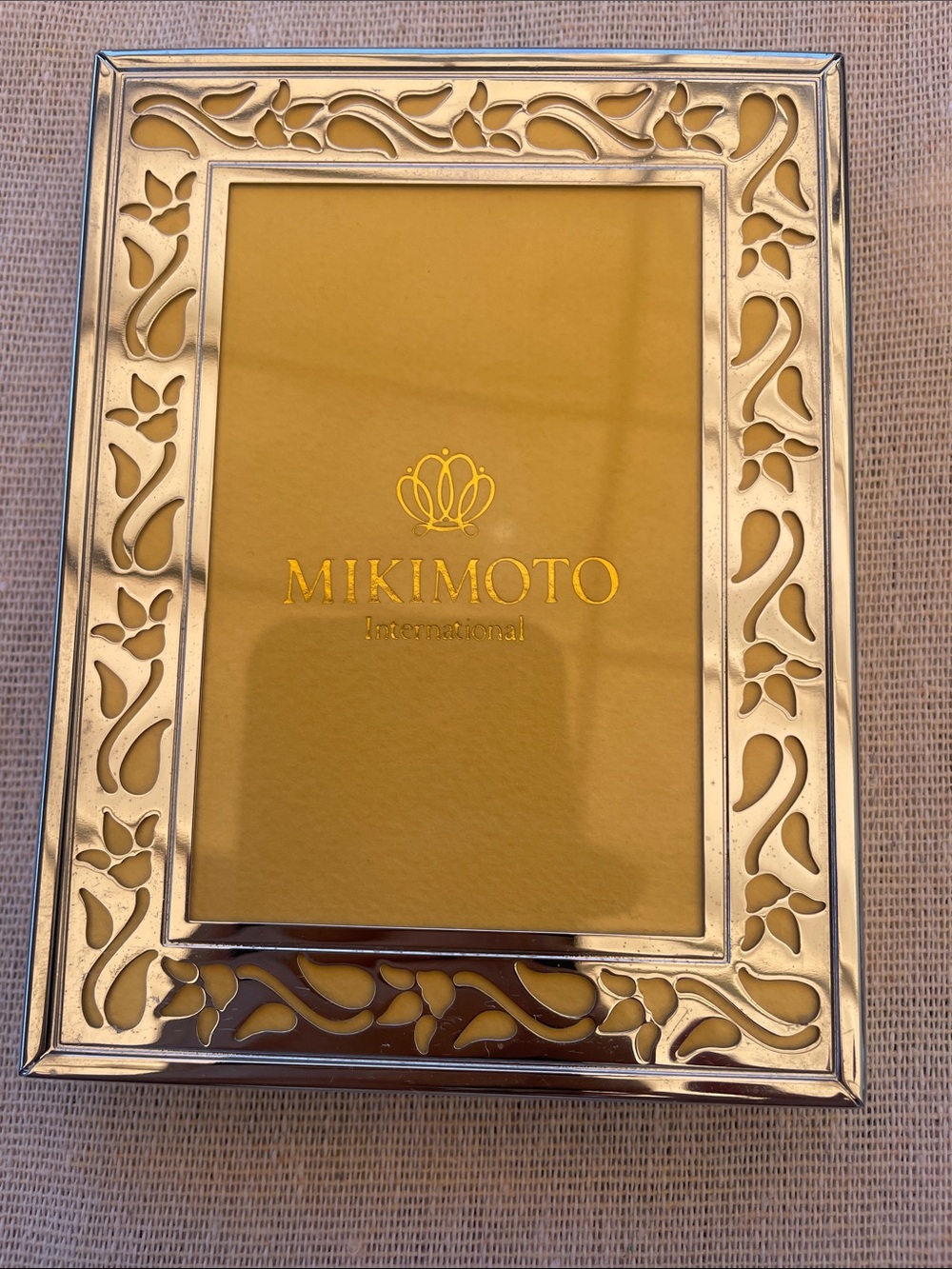 Mikimoto Silver Filigree Frame with Gold Insert